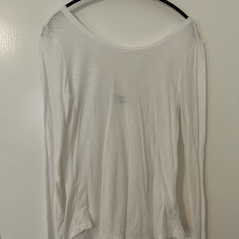 James Perse Classic White Long Sleeve Tee